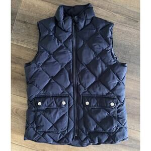 Talbots Petites Navy Blue Puffer Vest (Small)
